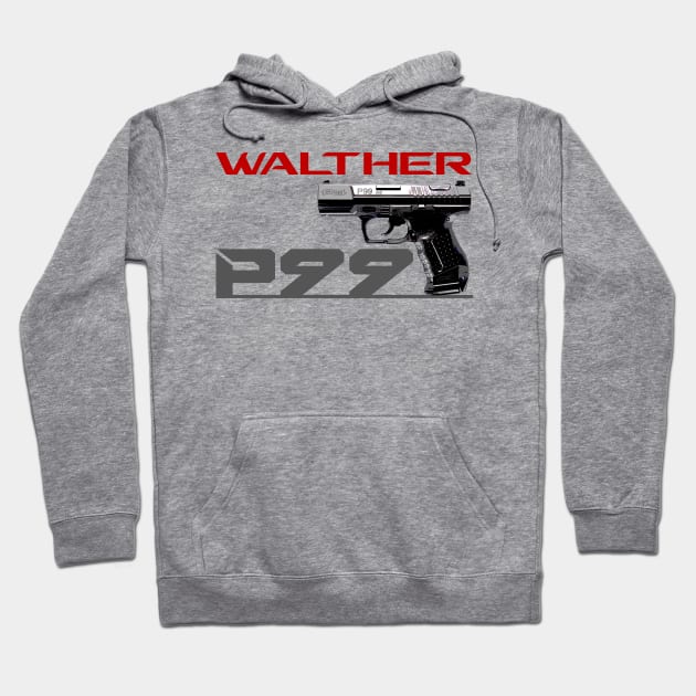 Handgun Walther P99 Hoodie by Aim For The Face